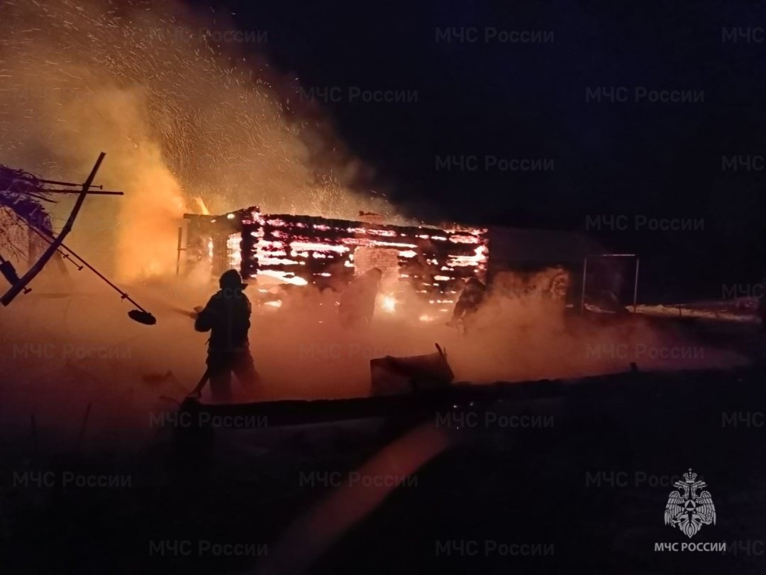 Пожар в Ульяновском районе, д. Ягодное