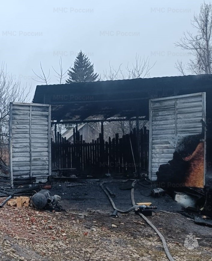 Пожар в с. Ульяново, ул. Октябрьская